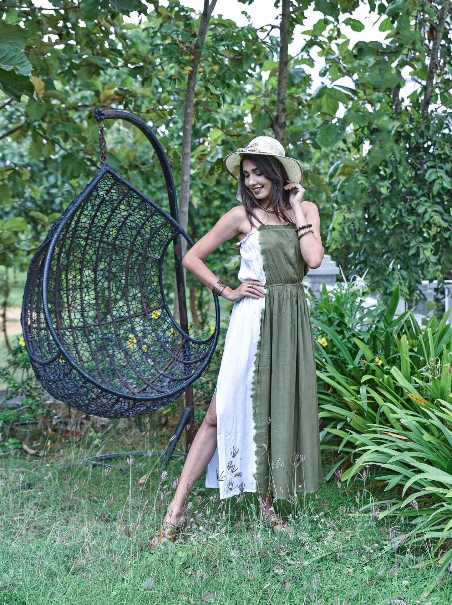 DYE IT GREEN | BEACH MAXI DRESSES | WOMEN BEACHWEAR DRESS | Dress for outdoor shoot