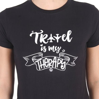 TRAVEL THERAPY | PRINTED T-SHIRTS FOR WOMEN | WOMEN T-SHIRTS