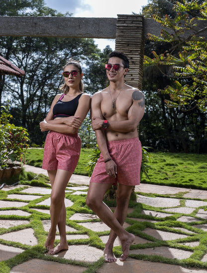 Pink color couple shorts