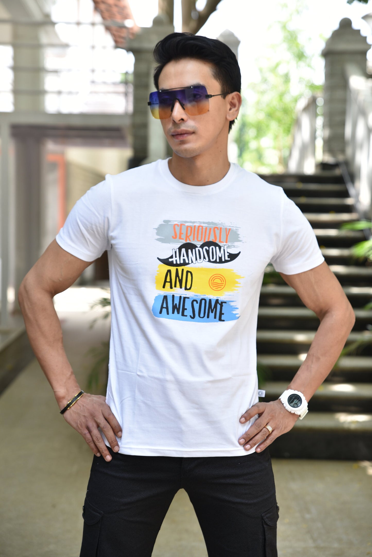 HANDSOME & AWESOME | PRINTED T-SHIRTS FOR MEN | MEN T-SHIRTS