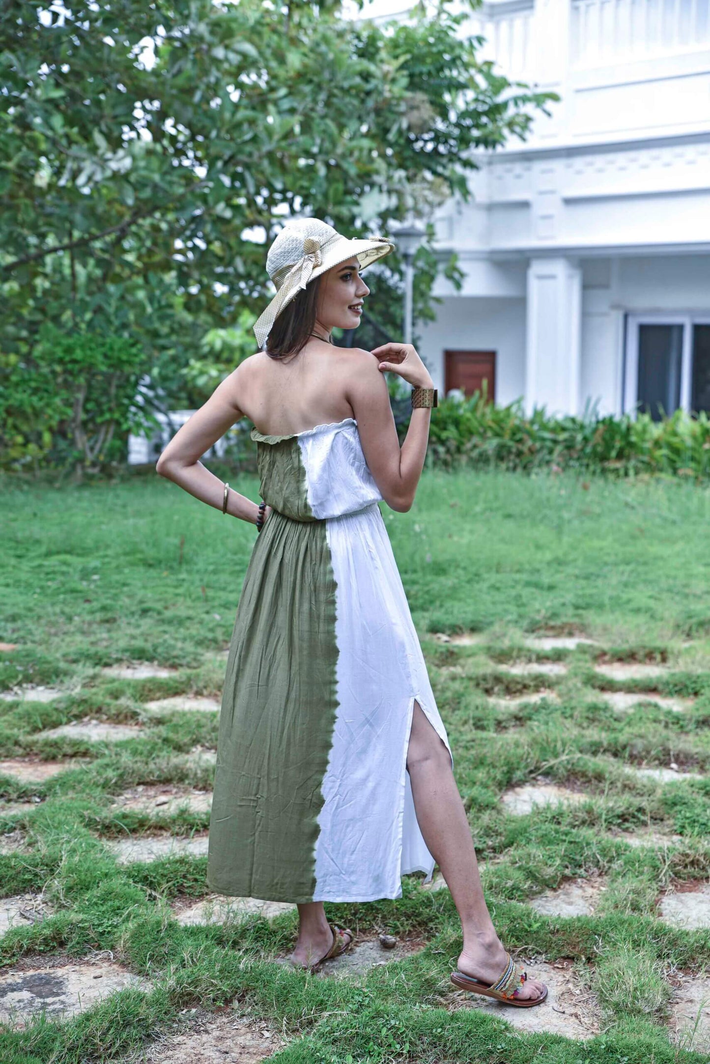 DYE IT GREEN | BEACH MAXI DRESSES | WOMEN BEACHWEAR DRESS | Dress for outdoor shoot