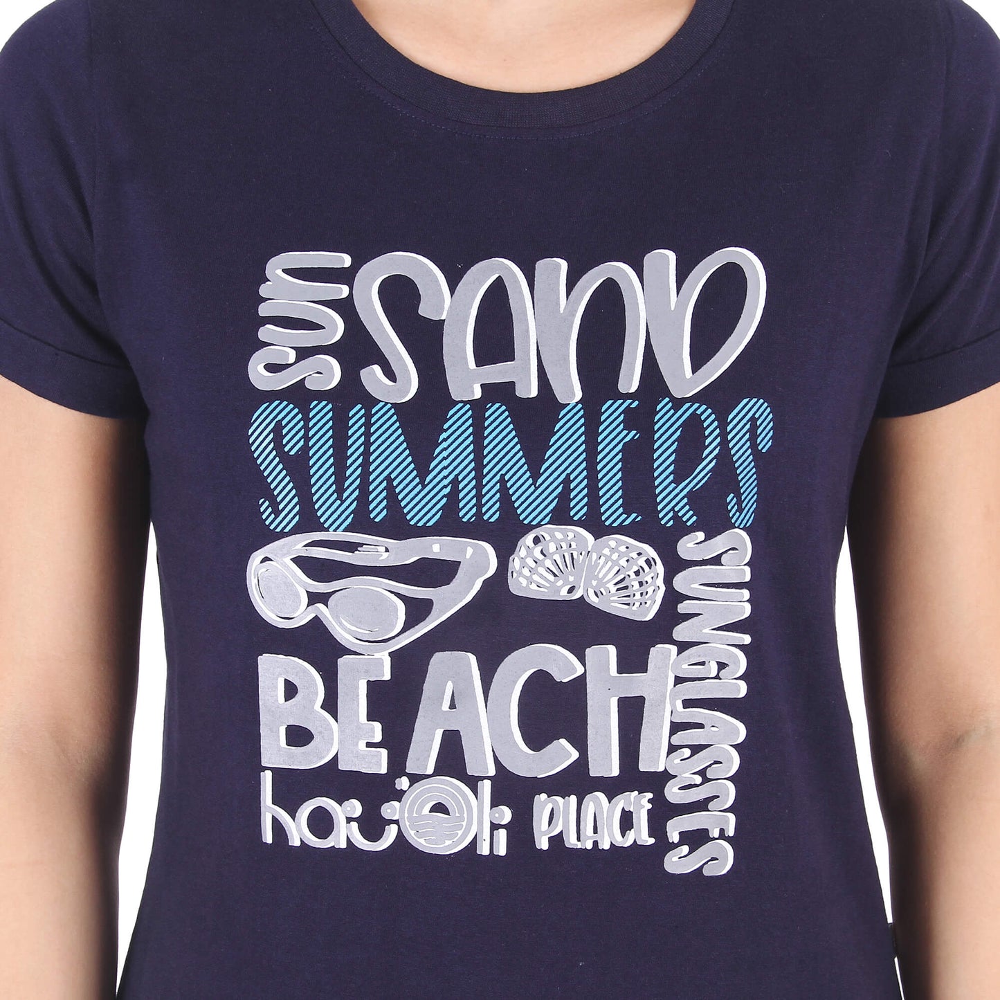 धूप रेत ग्रीष्म | महिलाओं के लिए प्रिंटेड टी-शर्ट | महिलाओं की टी-शर्ट