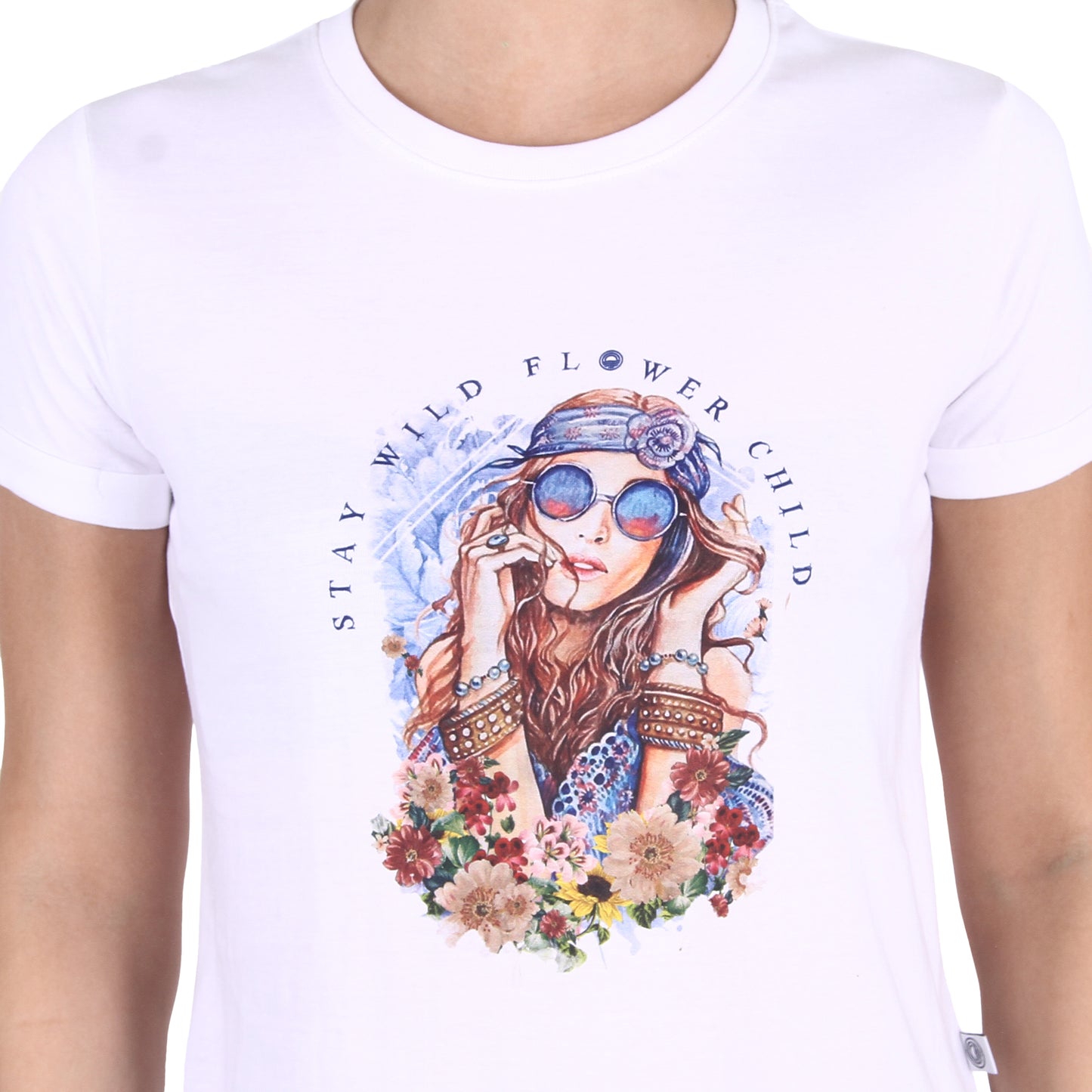 जंगली फूल वाले बच्चे रहो | महिलाओं के लिए मुद्रित टी-शर्ट